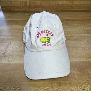 Masters 2024 Hat Cap Strap Back Mens One Size White PGA Golf Augusta National